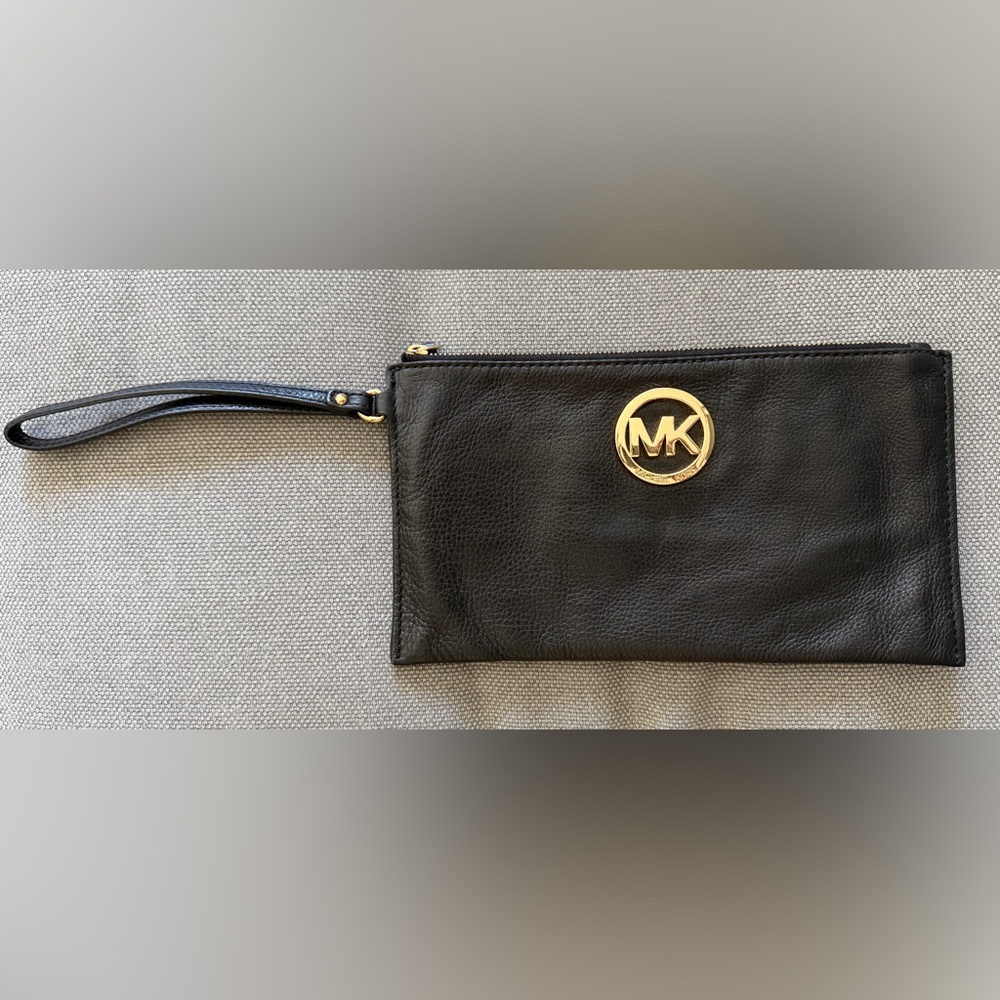 Michael Kors Black Monogram Wristlet